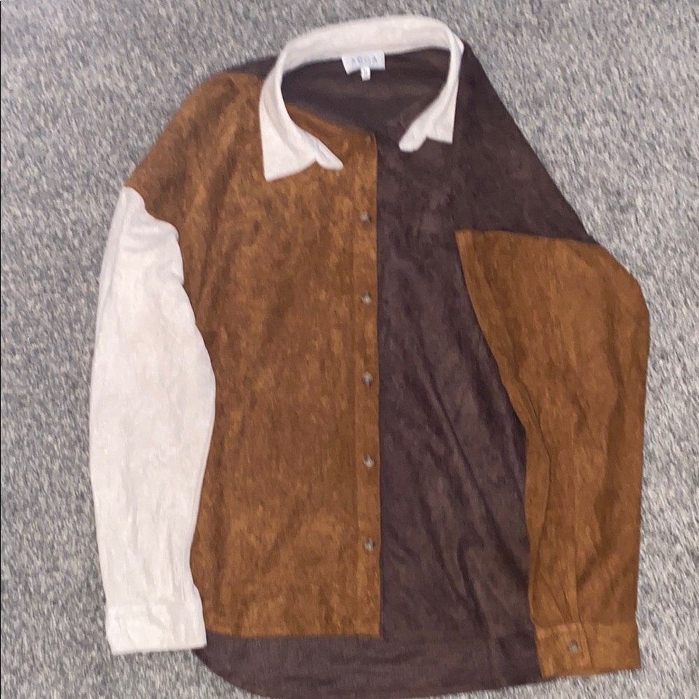 Colorblock Button Down Shirt